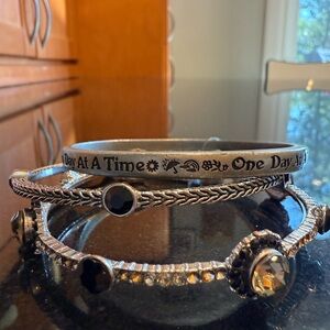 One Day At A Time Bracelet with 2 accent bracelets